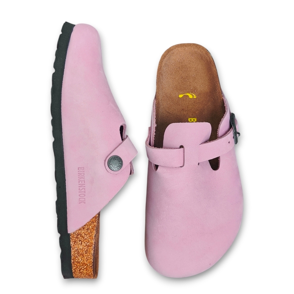 Birkenstock Boston Kids Youth Nubuck Lavender Slip On Clog Sandals NIB 33 - Picture 3 of 4